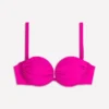 Pleated Cup Bikini Top Bright Fuchsia