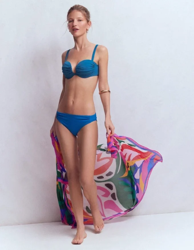 Pleated Cup Bikini Top Oceanside