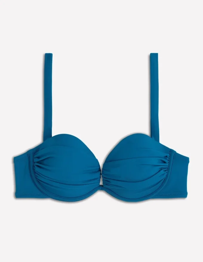 Pleated Cup Bikini Top Oceanside