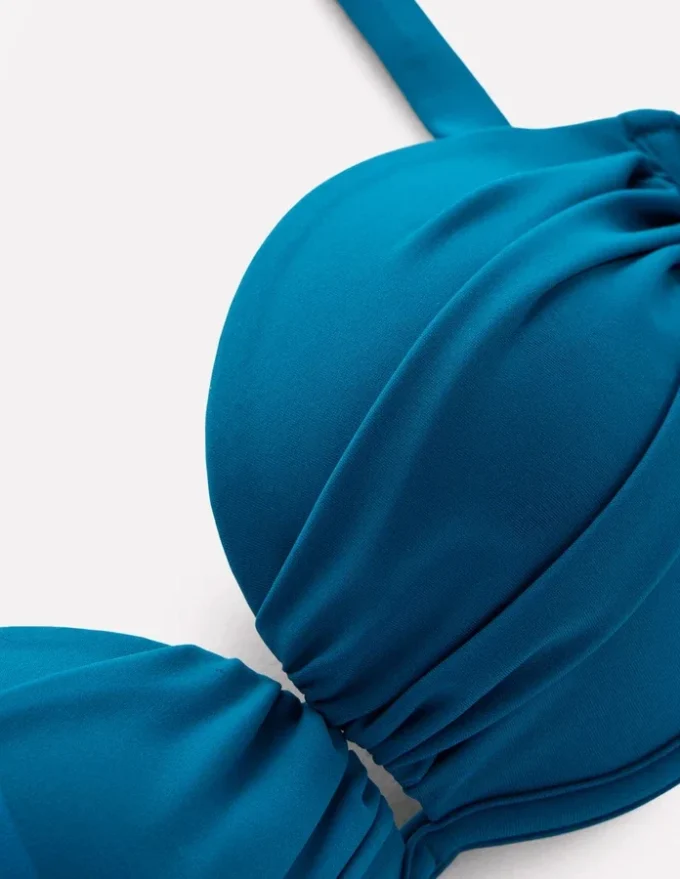 Pleated Cup Bikini Top Oceanside