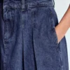Pleated Denim Skirt Mid Wash Pleated Denim Skirt Mid Wash