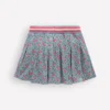Pleated Jersey Skort Blue Cherries Pleated Jersey Skort Blue Cherries