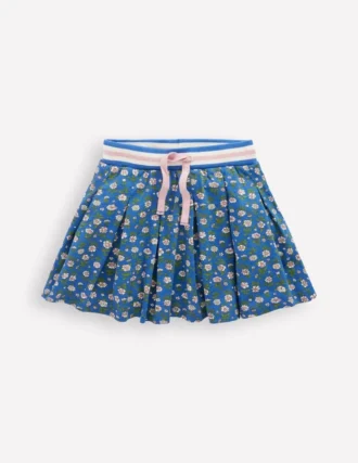 Pleated Jersey Skort Bluejay Garden Flower