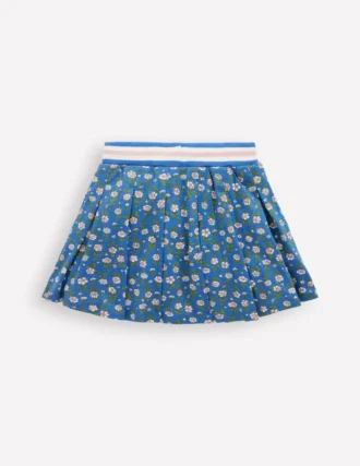 Pleated Jersey Skort Bluejay Garden Flower