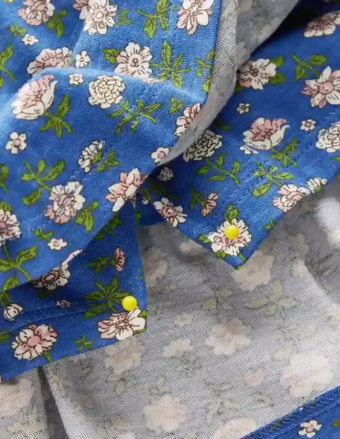Pleated Jersey Skort Bluejay Garden Flower Pleated Jersey Skort Bluejay Garden Flower