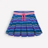Pleated Jersey Skort Navy Rainbow Stripe Pleated Jersey Skort Navy Rainbow Stripe