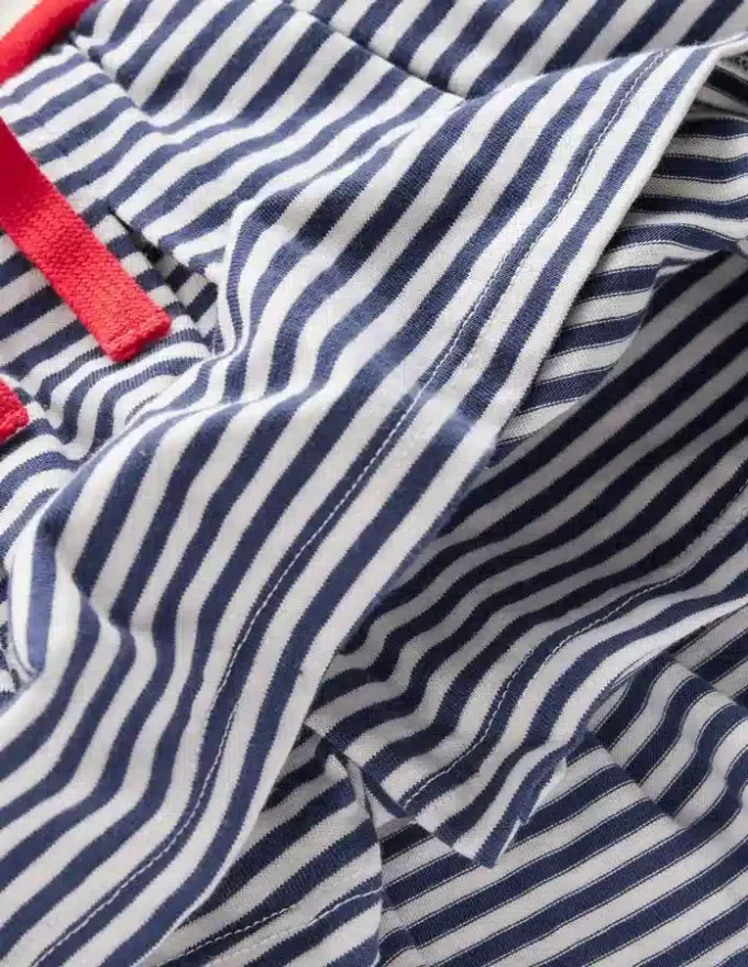 Pleated Jersey Skort Navy Stripe Pleated Jersey Skort Navy Stripe