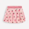 Pleated Jersey Skort Pink Stripe Strawberries