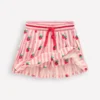Pleated Jersey Skort Pink Stripe Strawberries