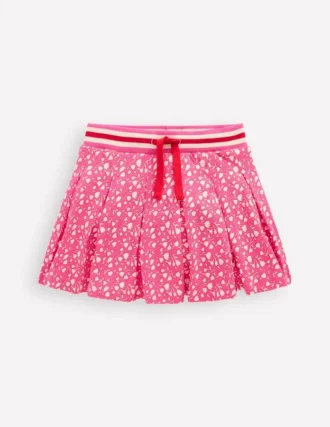 Pleated Jersey Skort Pink Tiny Tulip