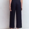 Pleated Linen Culotte Navy Pleated Linen Culotte Navy