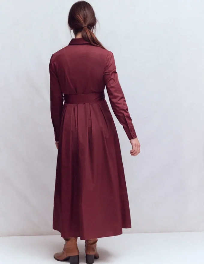 Pleated Ruffle Shirt Dress Deep Wisteria Pleated Ruffle Shirt Dress Deep Wisteria