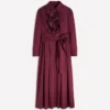 Pleated Ruffle Shirt Dress Deep Wisteria Pleated Ruffle Shirt Dress Deep Wisteria