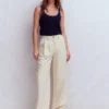Pleated Wide Leg Jeans Ecru Pleated Wide Leg Jeans Ecru