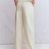 Pleated Wide Leg Jeans Ecru Pleated Wide Leg Jeans Ecru