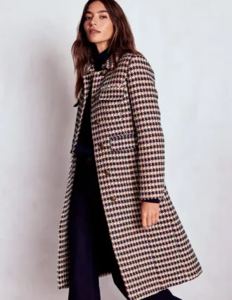Pocket Detail Coat Camel, Navy Red Pocket Detail Coat Camel, Navy Red