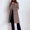 Pocket Detail Coat Camel, Navy Red Pocket Detail Coat Camel, Navy Red