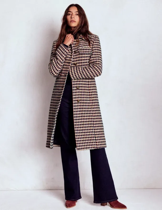 Pocket Detail Coat Camel, Navy Red Pocket Detail Coat Camel, Navy Red