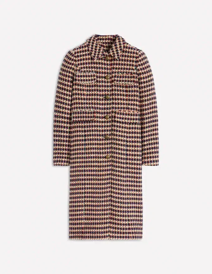 Pocket Detail Coat Camel, Navy Red Pocket Detail Coat Camel, Navy Red