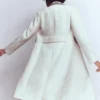 Pocket Detail Coat Ivory