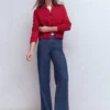 Pocket Detail Wide Leg Jeans Mid Vintage Pocket Detail Wide Leg Jeans Mid Vintage