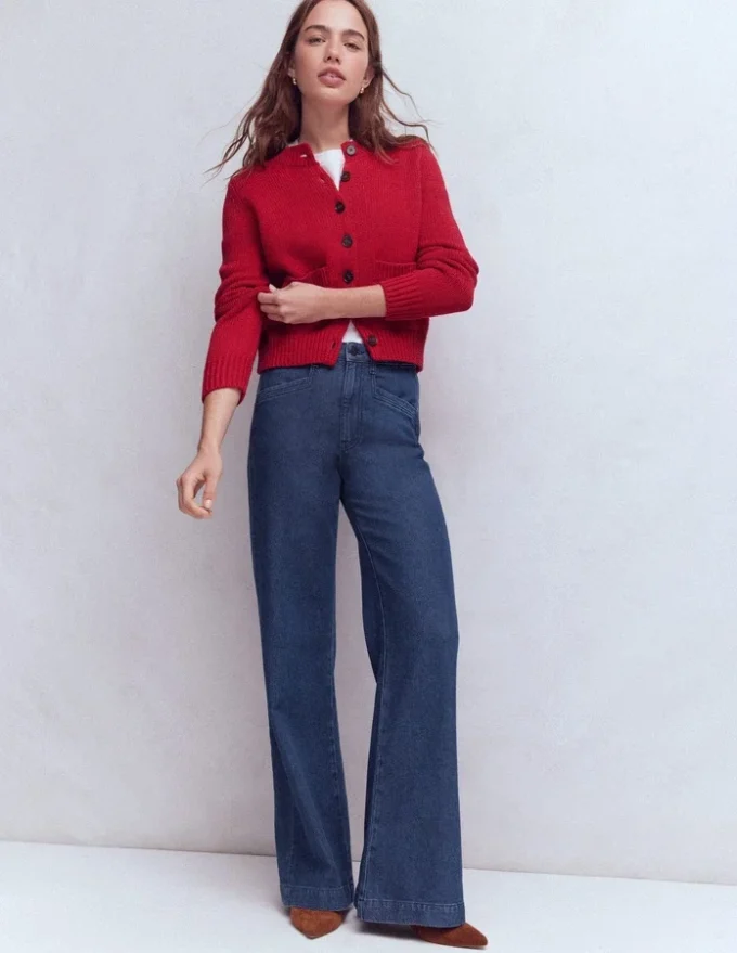 Pocket Detail Wide Leg Jeans Mid Vintage Pocket Detail Wide Leg Jeans Mid Vintage