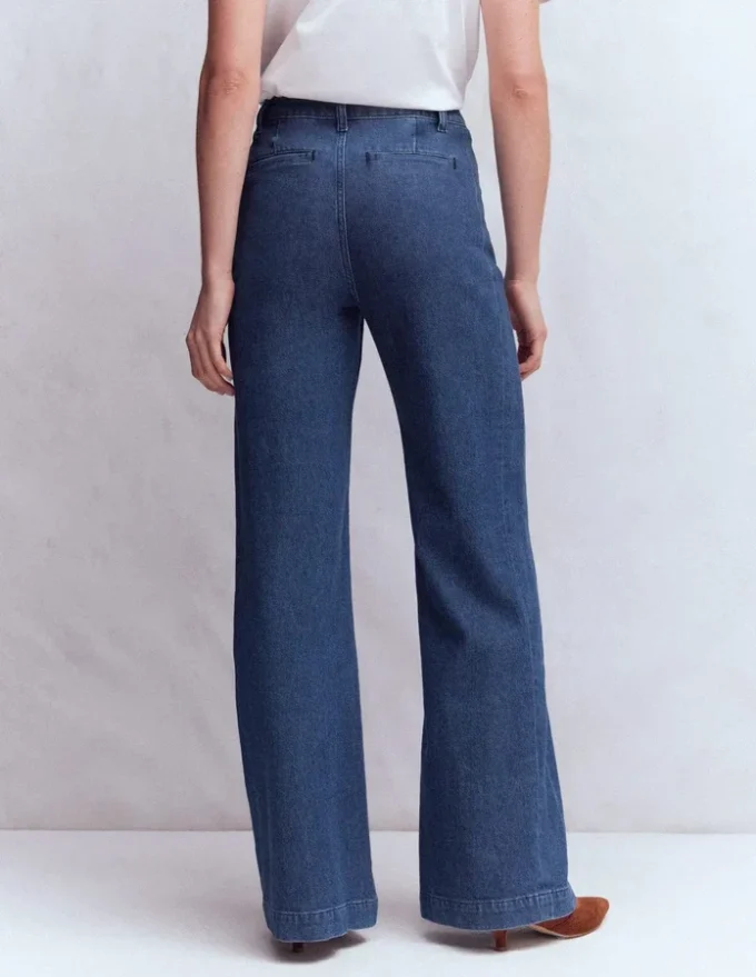 Pocket Detail Wide Leg Jeans Mid Vintage Pocket Detail Wide Leg Jeans Mid Vintage