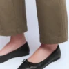 Point Flexi Sole Flats Black Tumble Leather Point Flexi Sole Flats Black Tumble Leather