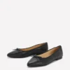 Point Flexi Sole Flats Black Tumble Leather Point Flexi Sole Flats Black Tumble Leather