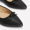 Point Flexi Sole Flats Black Tumble Leather Point Flexi Sole Flats Black Tumble Leather