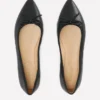 Point Flexi Sole Flats Black Tumble Leather Point Flexi Sole Flats Black Tumble Leather