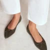 Point Flexi Sole Flats Dark Moss Point Flexi Sole Flats Dark Moss