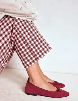 Point Flexi Sole Flats Oxblood