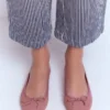 Point Flexi Sole Flats Pink Suede Point Flexi Sole Flats Pink Suede