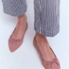 Point Flexi Sole Flats Pink Suede Point Flexi Sole Flats Pink Suede