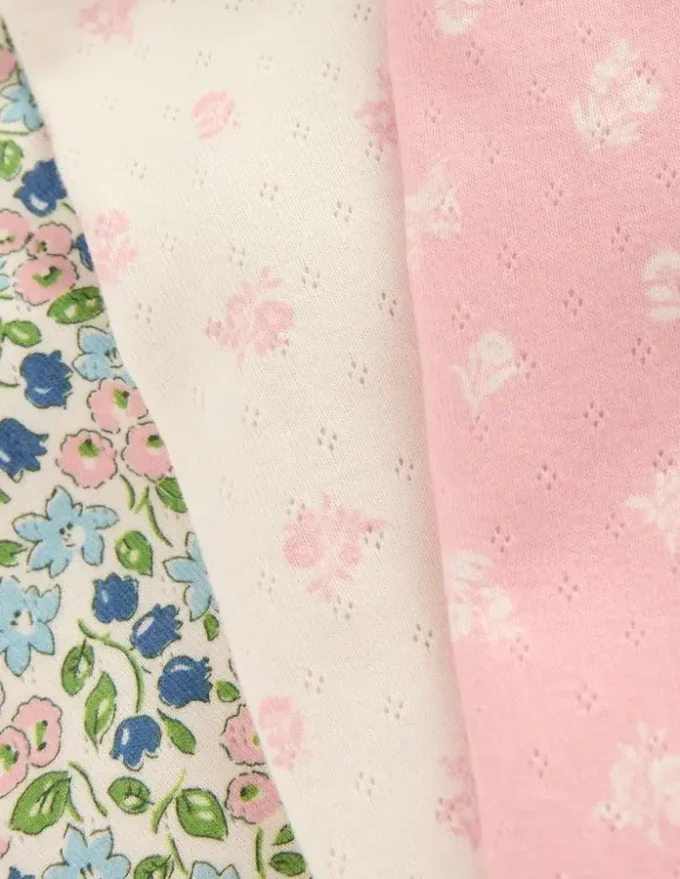 Pointelle 3-pack Leggings Multi Ditsy Floral