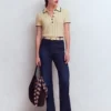 Pointelle Henley T-shirt Cream Pointelle Henley T-shirt Cream