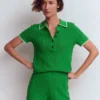 Pointelle Henley T-shirt Online Lime Pointelle Henley T-shirt Online Lime