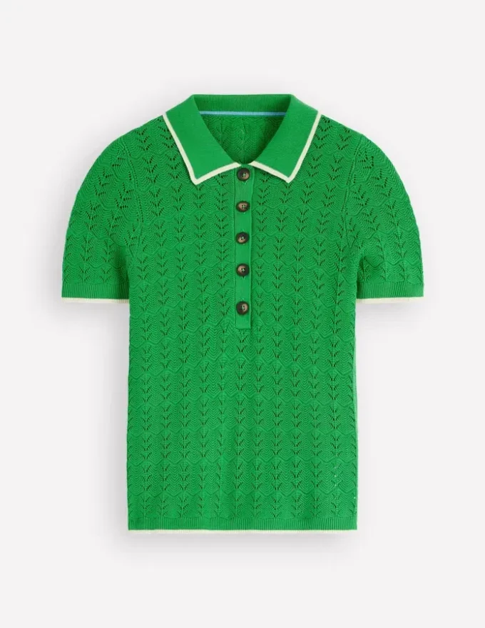 Pointelle Henley T-shirt Online Lime Pointelle Henley T-shirt Online Lime