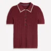 Pointelle Henley T-shirt Rich Chestnut Pointelle Henley T-shirt Rich Chestnut