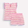 Pointelle Knitted Play Set Pink Wave