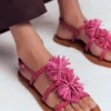 Pom Pom Flat Sandals Pink Pom Pom Flat Sandals Pink