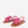 Pom Pom Flat Sandals Pink Pom Pom Flat Sandals Pink