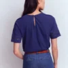 Poppy Trim Crew T-shirt Blue Twilight Poppy Trim Crew T-shirt Blue Twilight