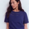 Poppy Trim Crew T-shirt Blue Twilight Poppy Trim Crew T-shirt Blue Twilight