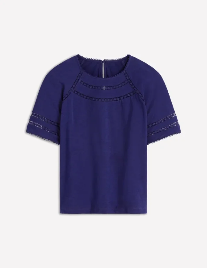 Poppy Trim Crew T-shirt Blue Twilight Poppy Trim Crew T-shirt Blue Twilight