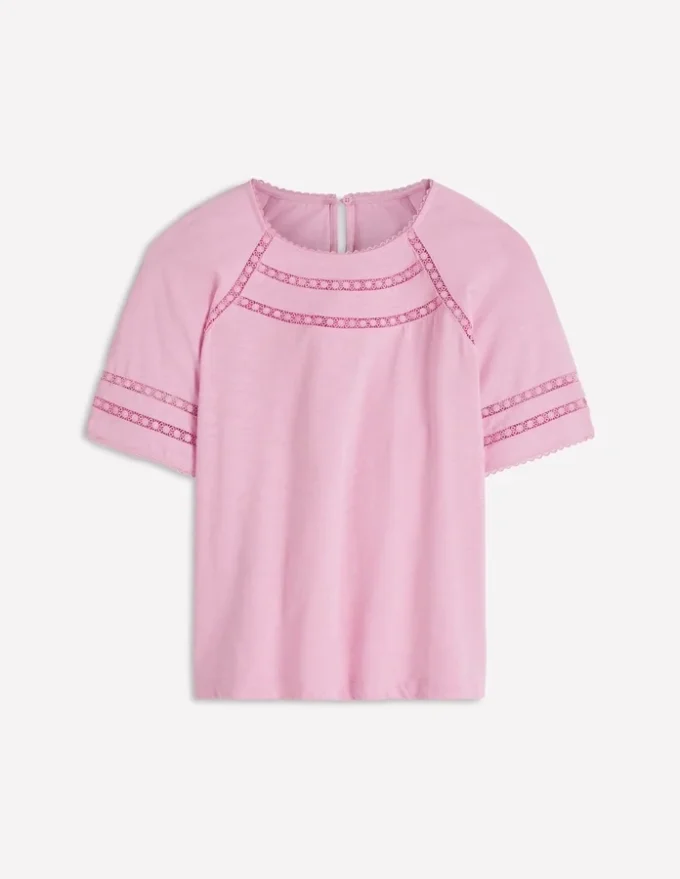 Poppy Trim Crew T-shirt Pink Dolphin Poppy Trim Crew T-shirt Pink Dolphin