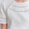 Poppy Trim Crew T-shirt White Poppy Trim Crew T-shirt White