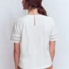 Poppy Trim Crew T-shirt White Poppy Trim Crew T-shirt White