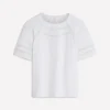 Poppy Trim Crew T-shirt White Poppy Trim Crew T-shirt White